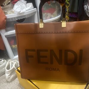 FENDI BROWN CALF LEATHER BAG